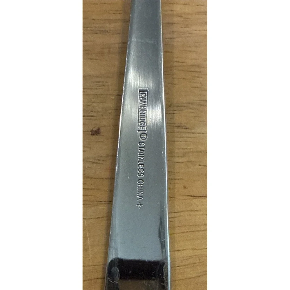 Cambridge Axis Sand Frosted Set Of 6 Dinner Knife Knives Stainless Silverware